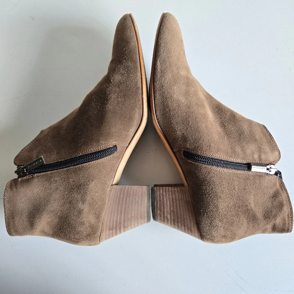 Aquatalia by Marvin K Brown Suede Ankle Boots Made in Italy Women 9 Round Toe